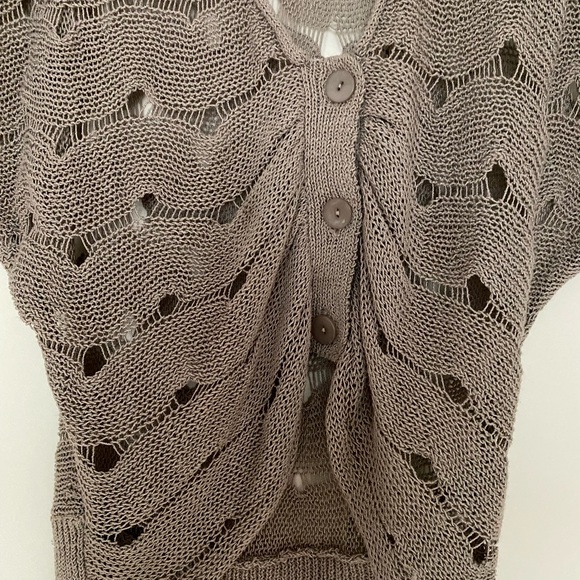 JANA SHORT SLEEVES KNITTED CARDIGAN SZ L/ XL - Picture 6 of 10